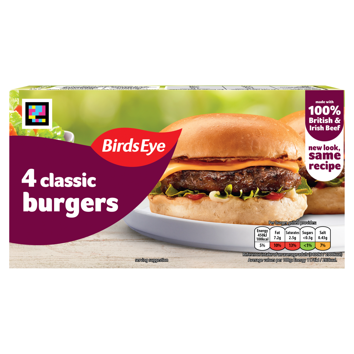 Birds Eye 4 Classic Burgers 227g