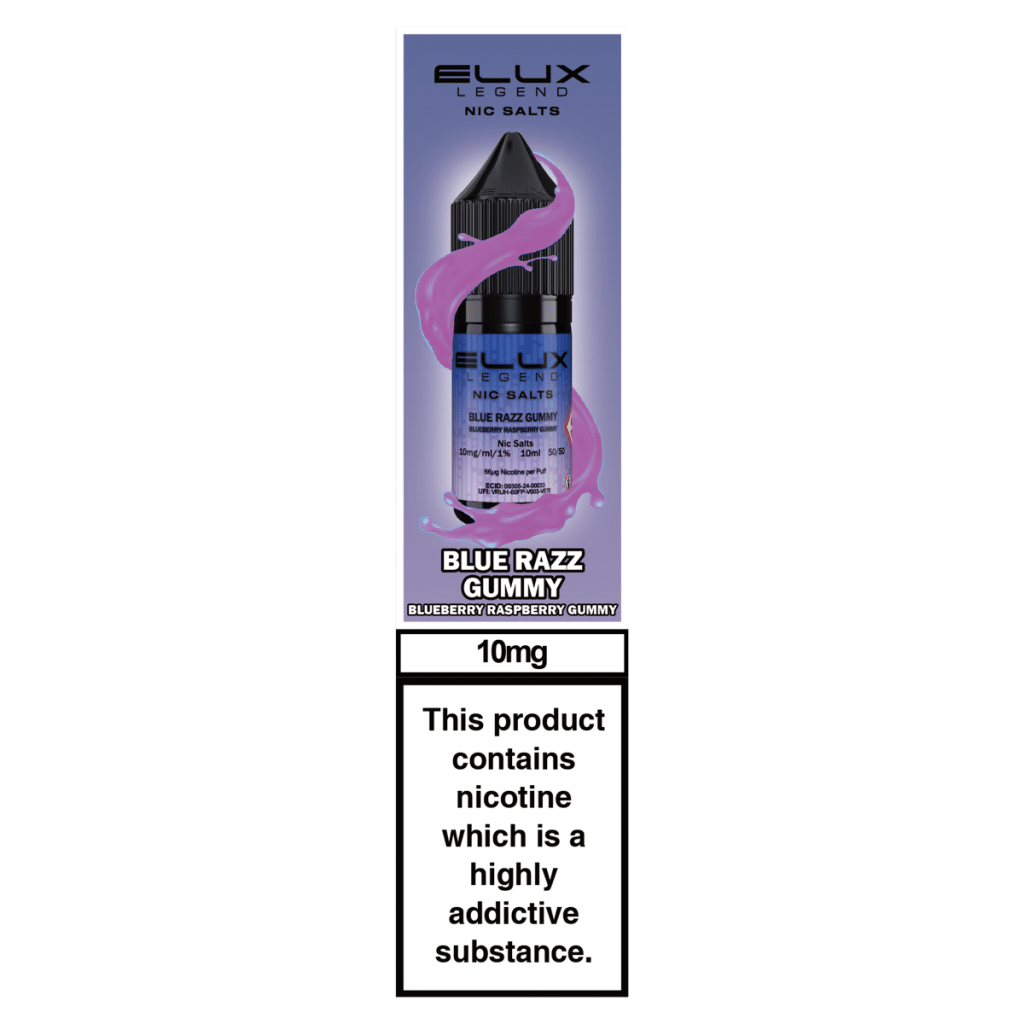 Elux Legend Nic Salts Blueberry Raspberry Gummy 10mg