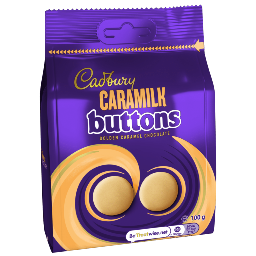 Cadbury Caramilk Golden Caramel Chocolate Buttons Bag 100g