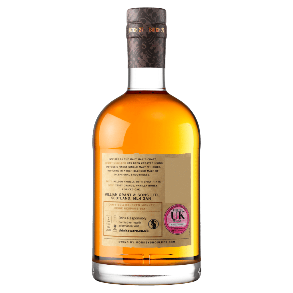 Monkey Shoulder Blended Malt Scotch Whisky 70cl