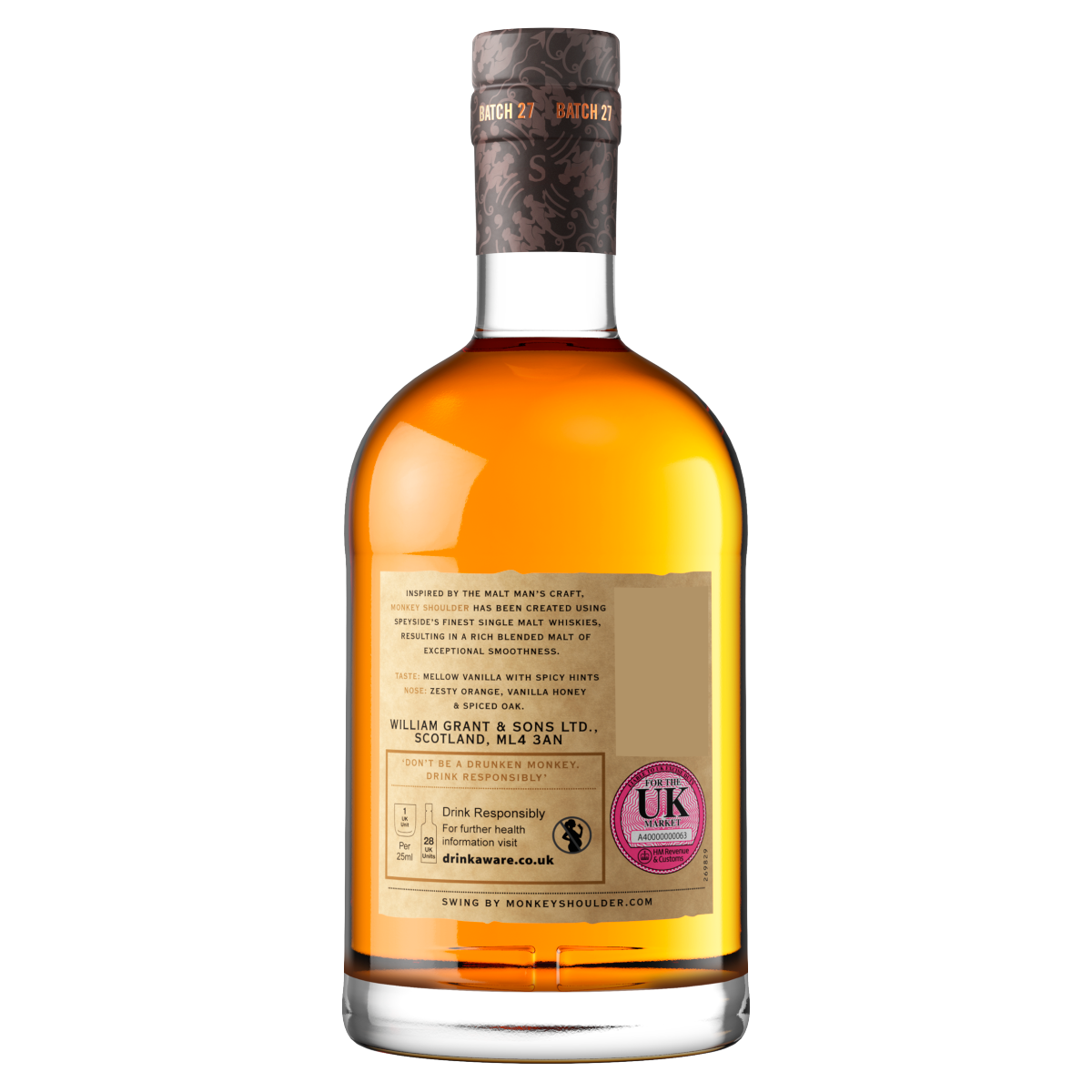 Monkey Shoulder Blended Malt Scotch Whisky 70cl