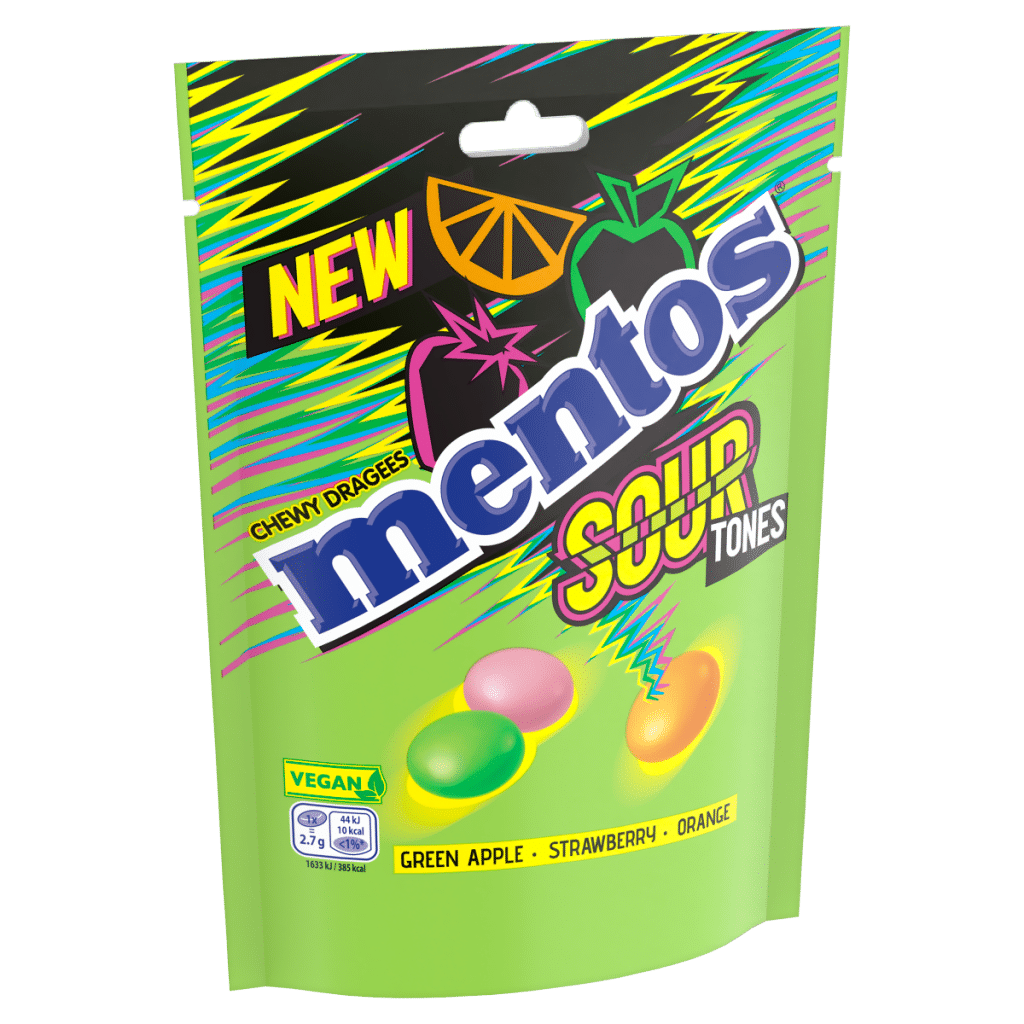 Mentos Sour Tones Chewy Dragees 150g