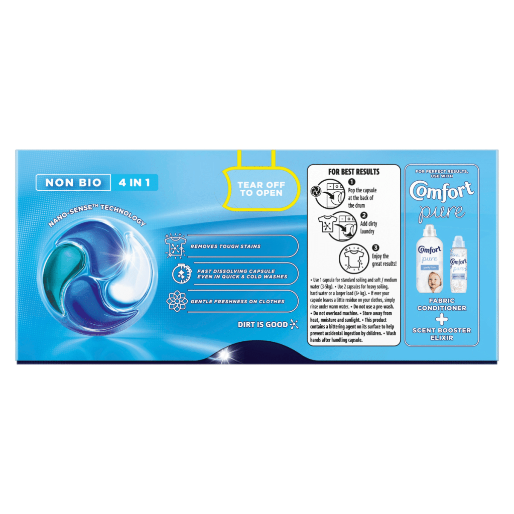 Persil Non Bio 4 in 1 fast-dissolving laundry capsules, 25 washes