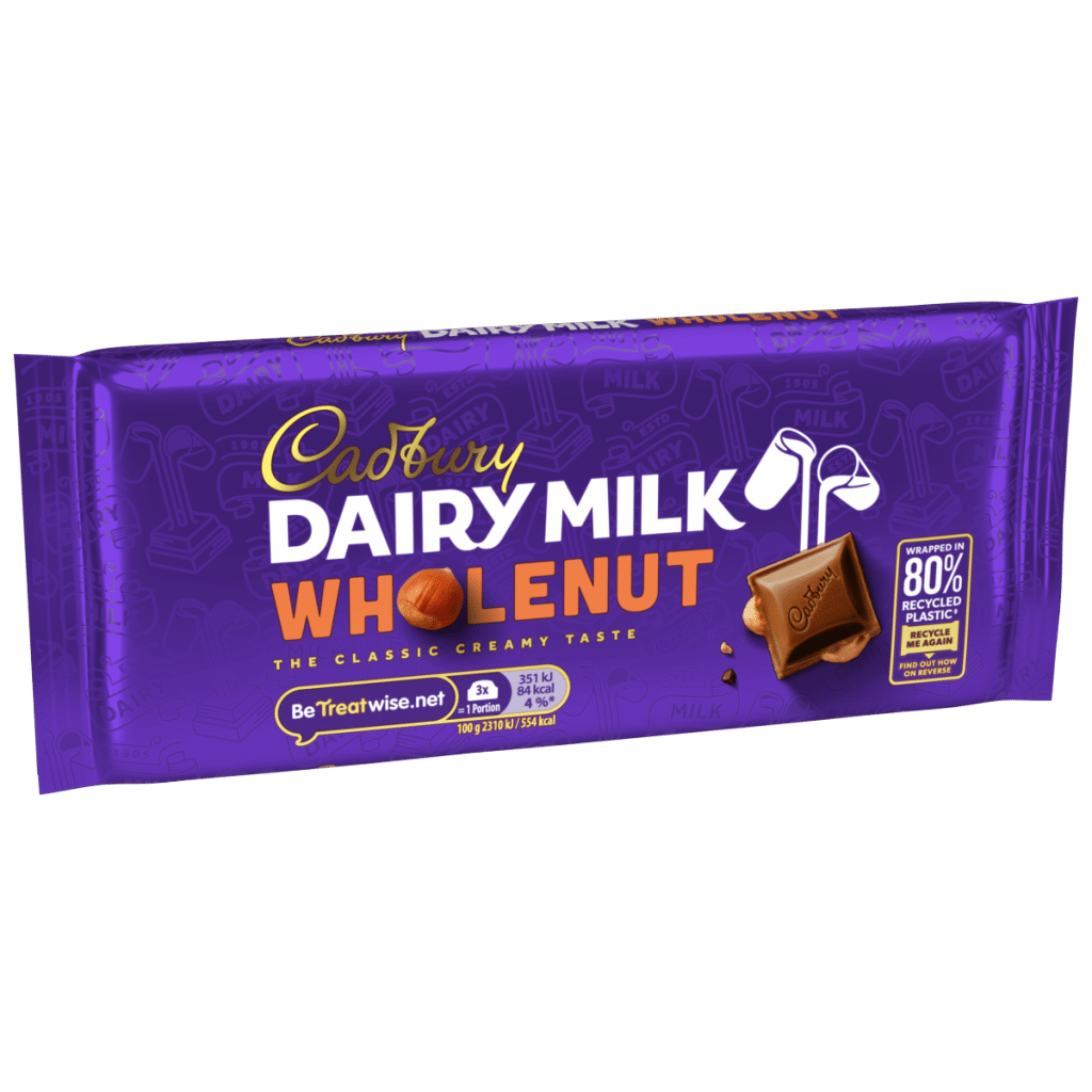 Cadbury Dairy Milk Wholenut Chocolate Bar 120 g