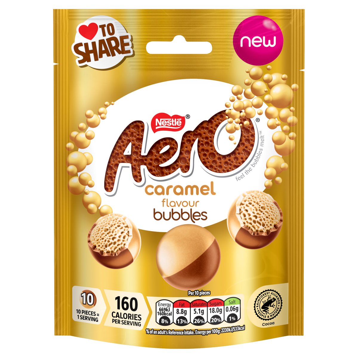 Aero Caramel Flavour Bubbles 92g