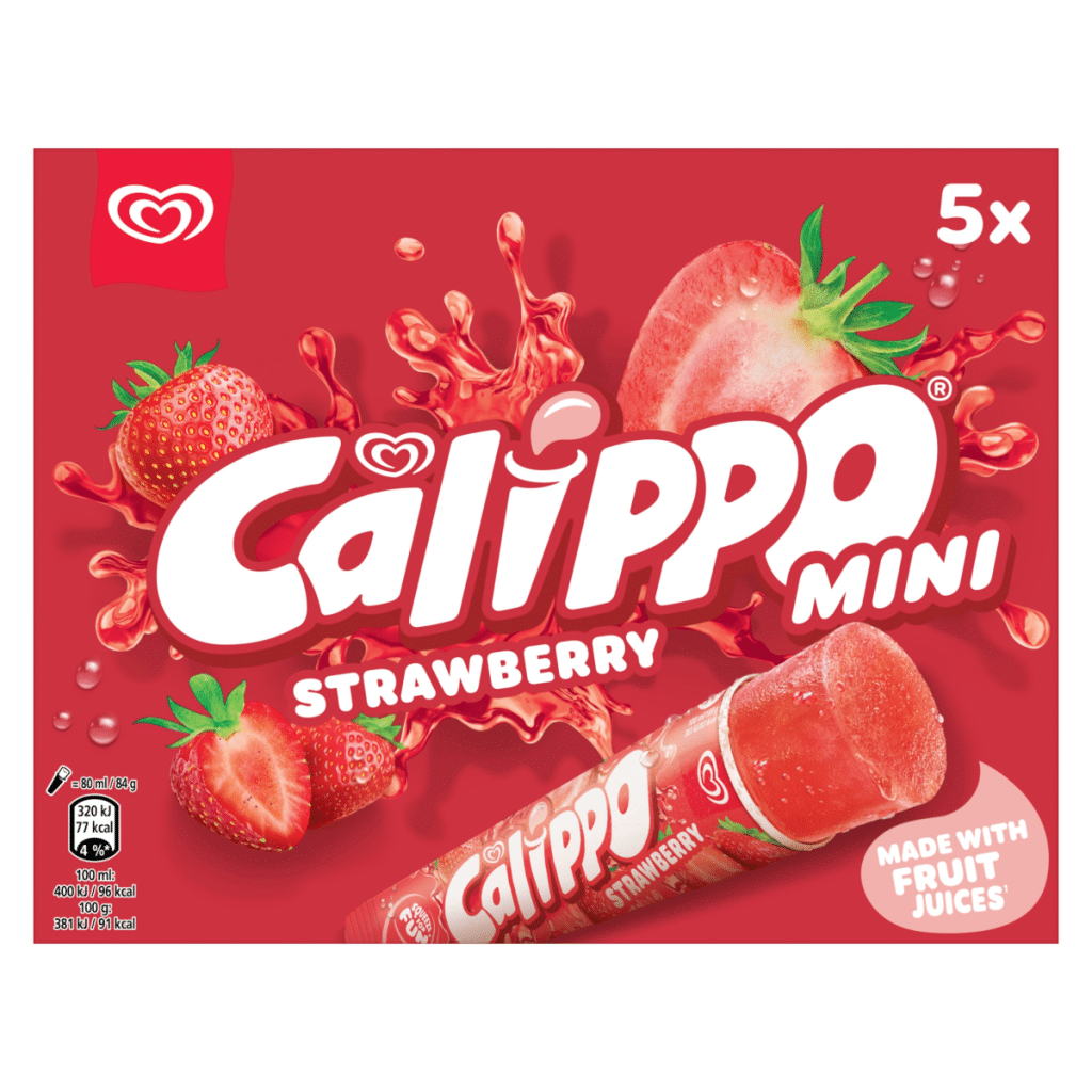 Heartbrand Calippo Ice Lollies Mini Strawberry 5x 80 ml