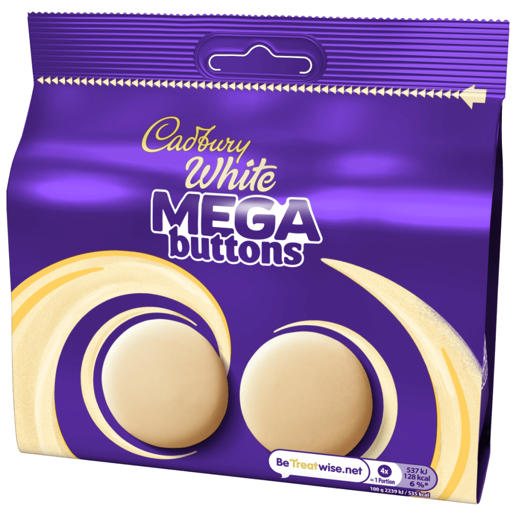 Cadbury White Mega Buttons Chocolate Bag 192 g