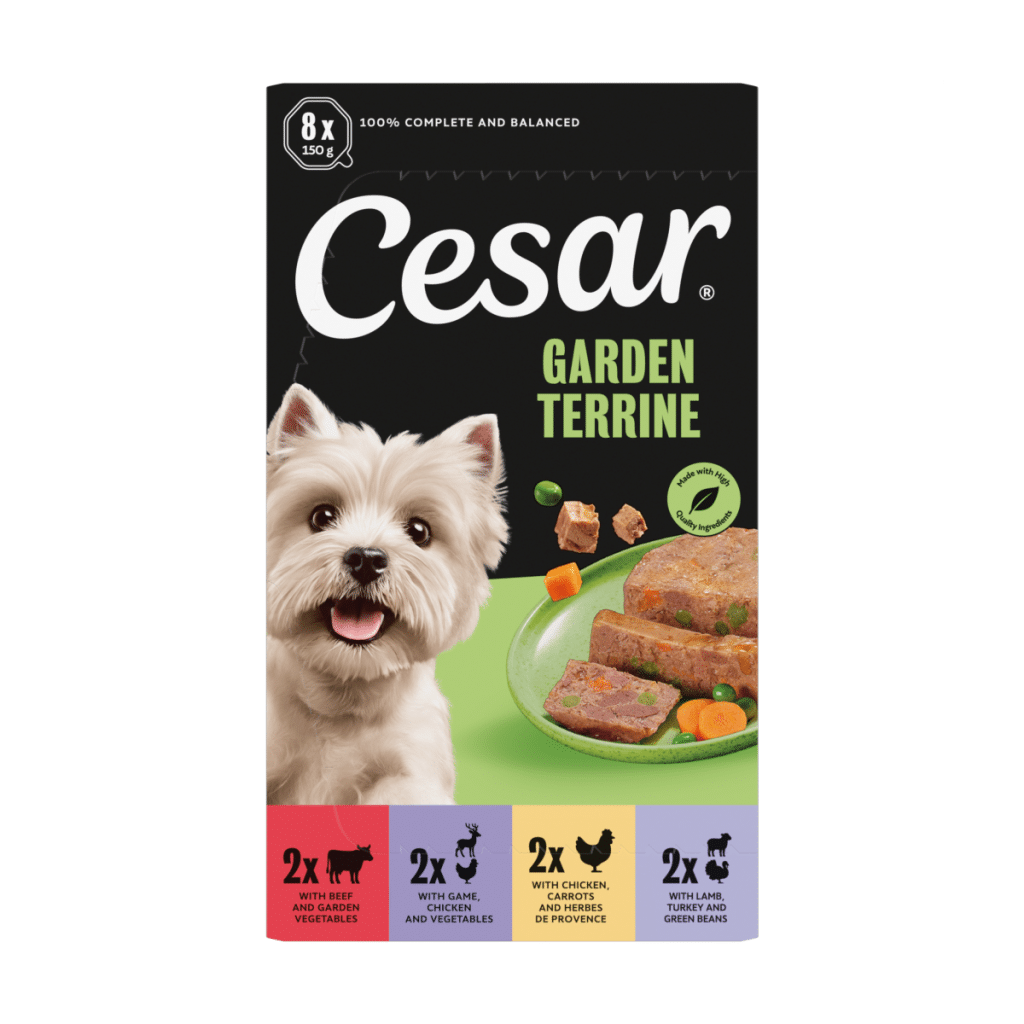 Cesar Garden Terrine Wet Dog Food Tray Beef,Lamb,Poultry,Game Loaf 8 x 150g