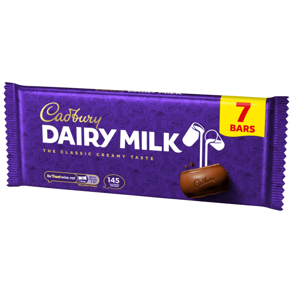 Cadbury Dairy Milk Chocolate Bar 7 Pack Multipack 190.4 g