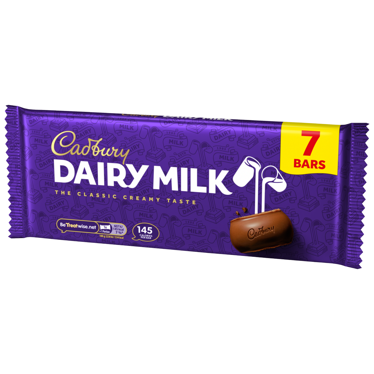 Cadbury Dairy Milk Chocolate Bar 7 Pack Multipack 190.4 g