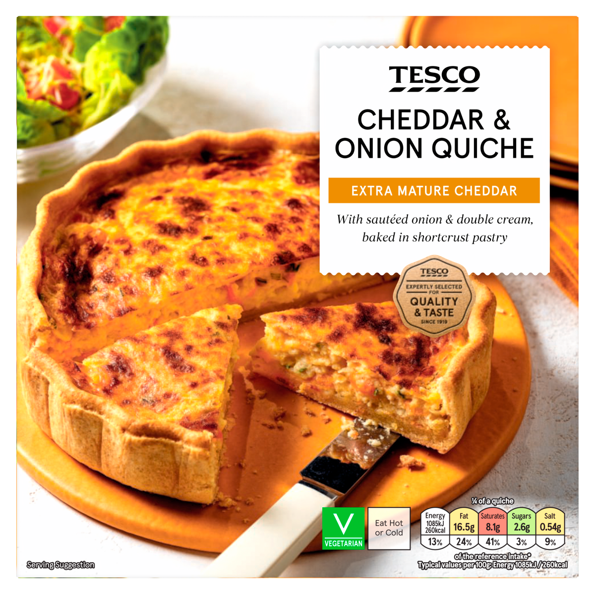 Tesco Cheddar & Onion Quiche 400g
