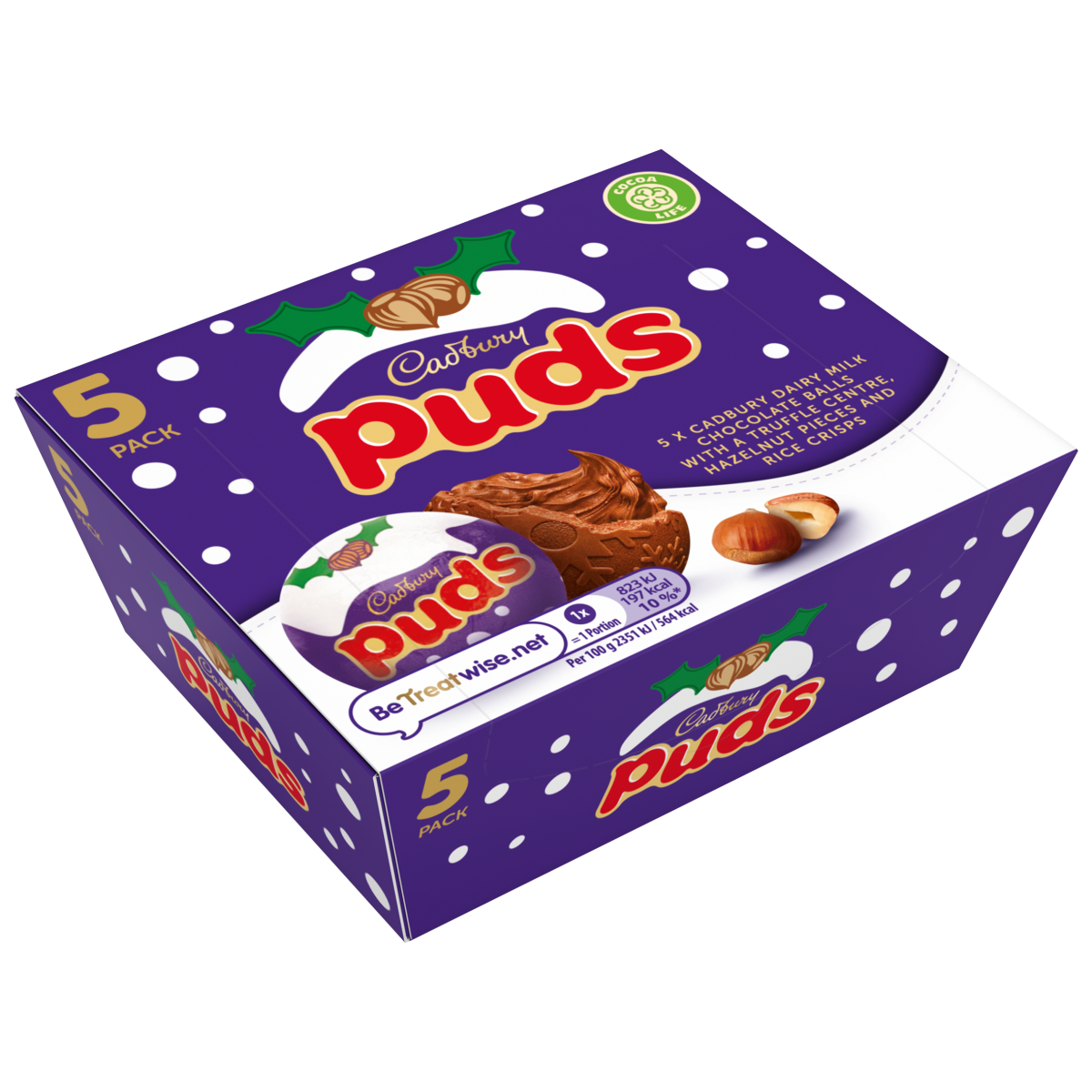 Cadbury Dairy Milk Chocolate Puds 5 Pack 175 g