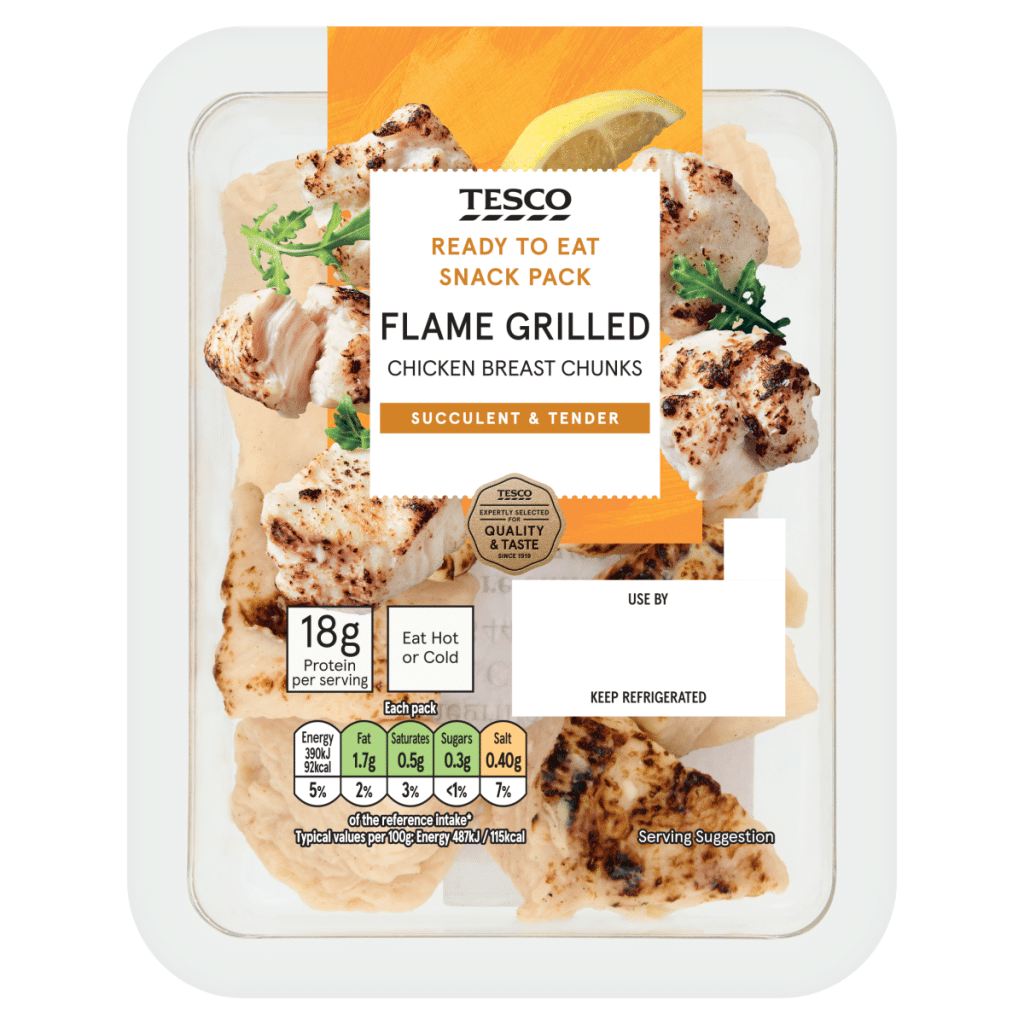 Tesco Flame Grilled Chicken Breast Chunks 80g