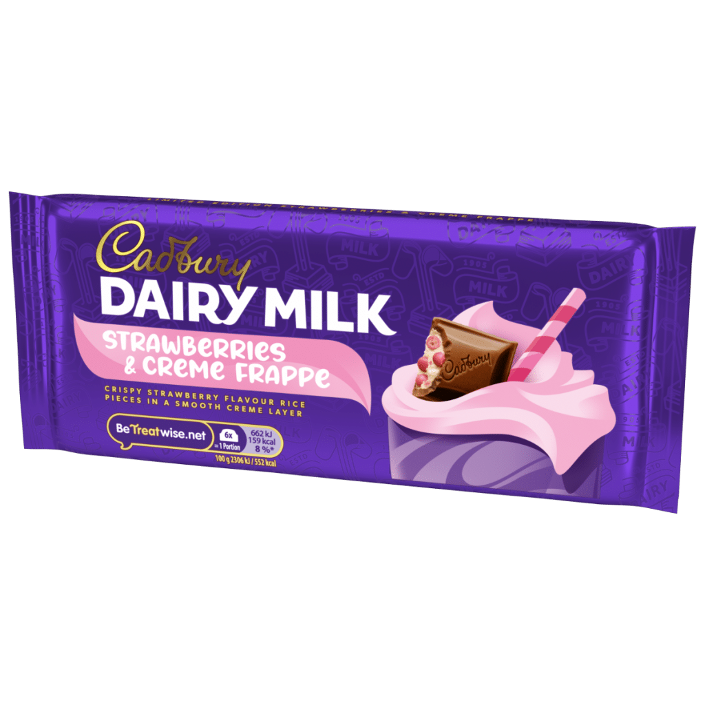Cadbury Dairy Milk Strawberries & Creme Frappe Chocolate Bar 115 g