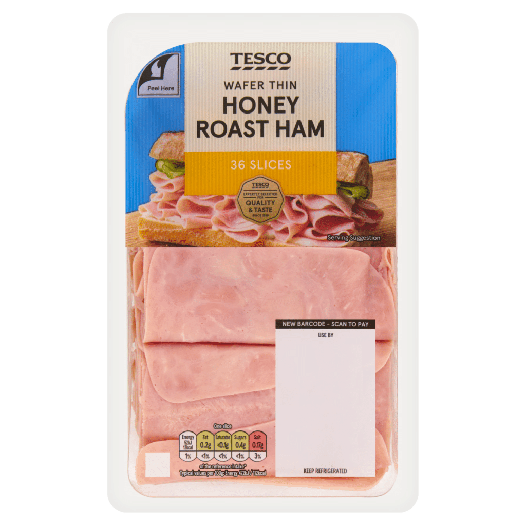 Tesco 36 Wafer Thin Honey Roast Ham Slices 400g
