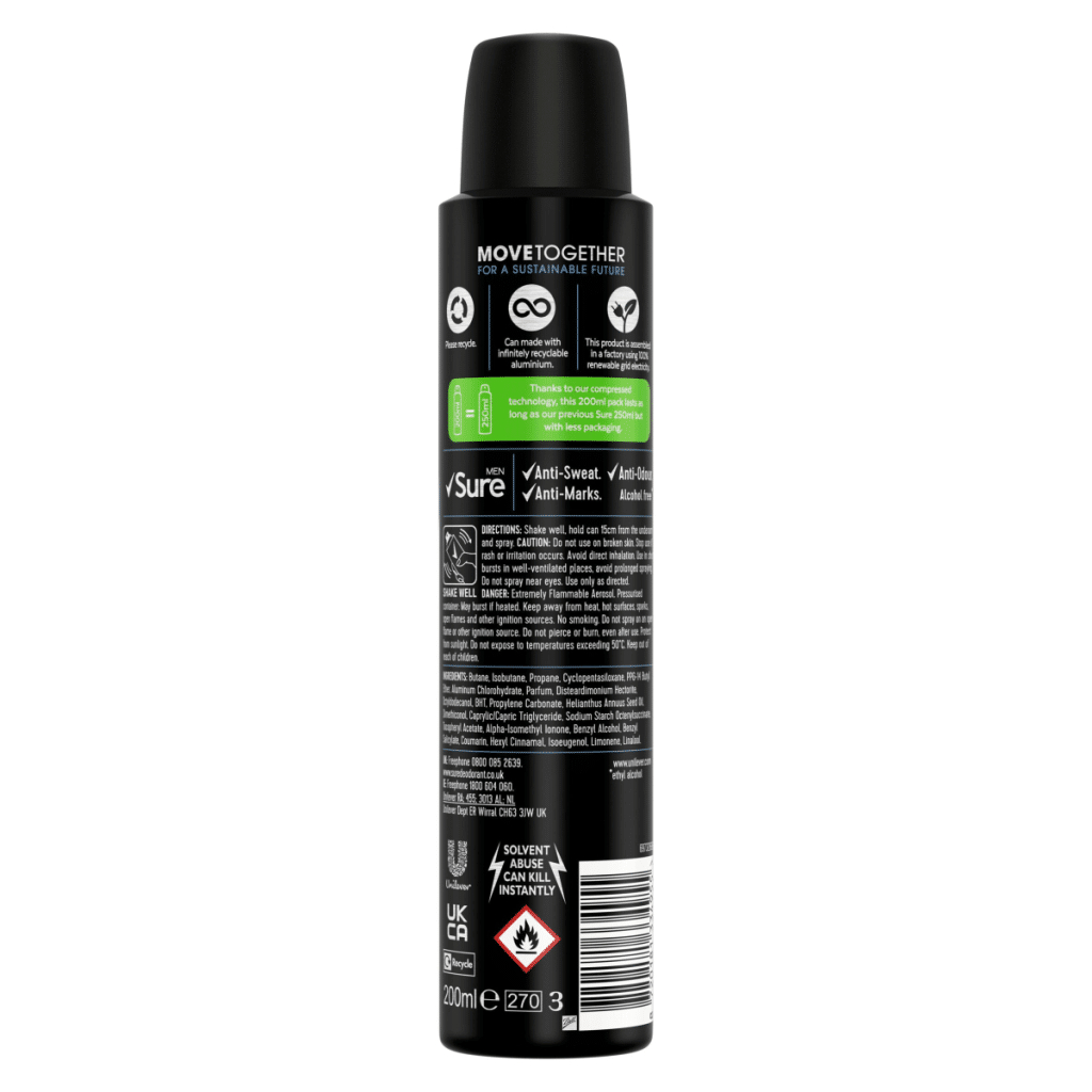Sure Men Invisible Ice Fresh Anti-Perspirant Aerosol 200 ml