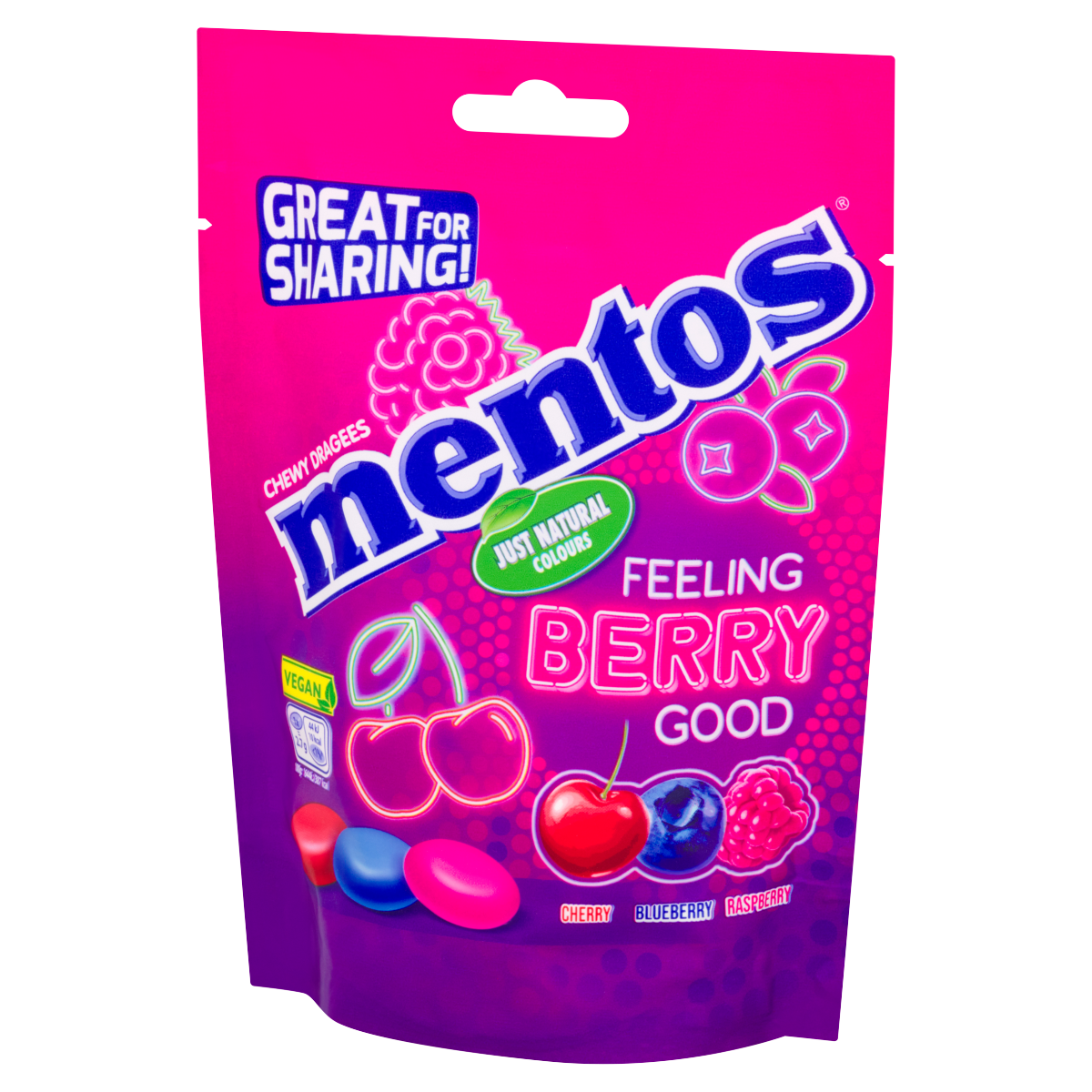Mentos Chewy Dragees Feeling Berry Good 140g