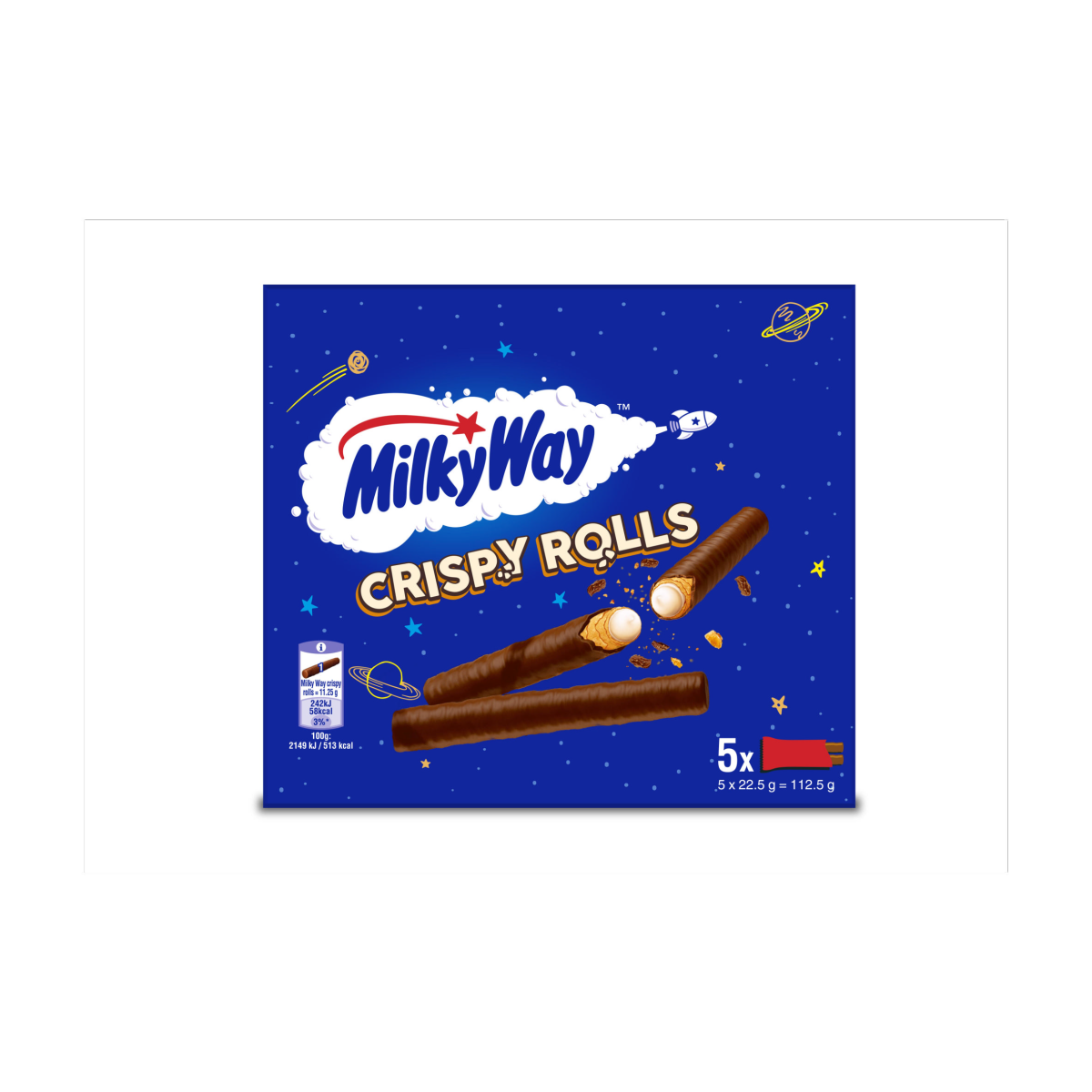 Milky Way Crispy Rolls Multipack Chocolate Bars 5 x 22.5g