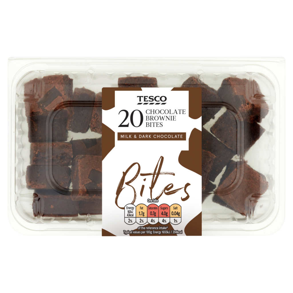 Tesco 20 Chocolate Brownie Bites Milk & Dark Chocolate