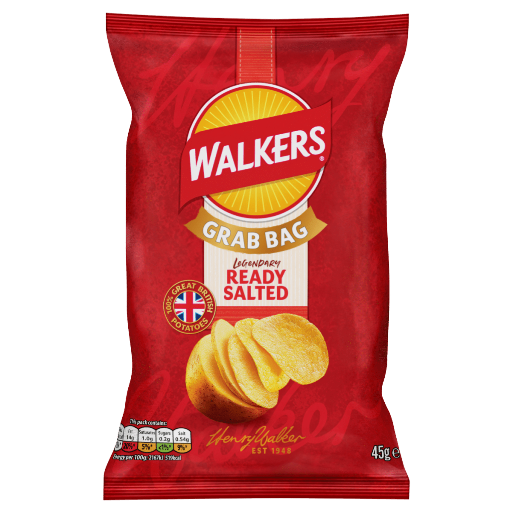 Walkers Ready Salted Grab Bag Crisps 45g