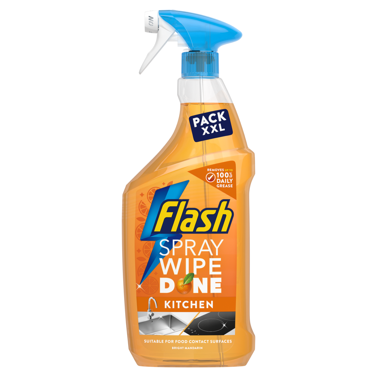 Flash Spray Wipe Done Bright Mandarin Cleaning Spray 800ml