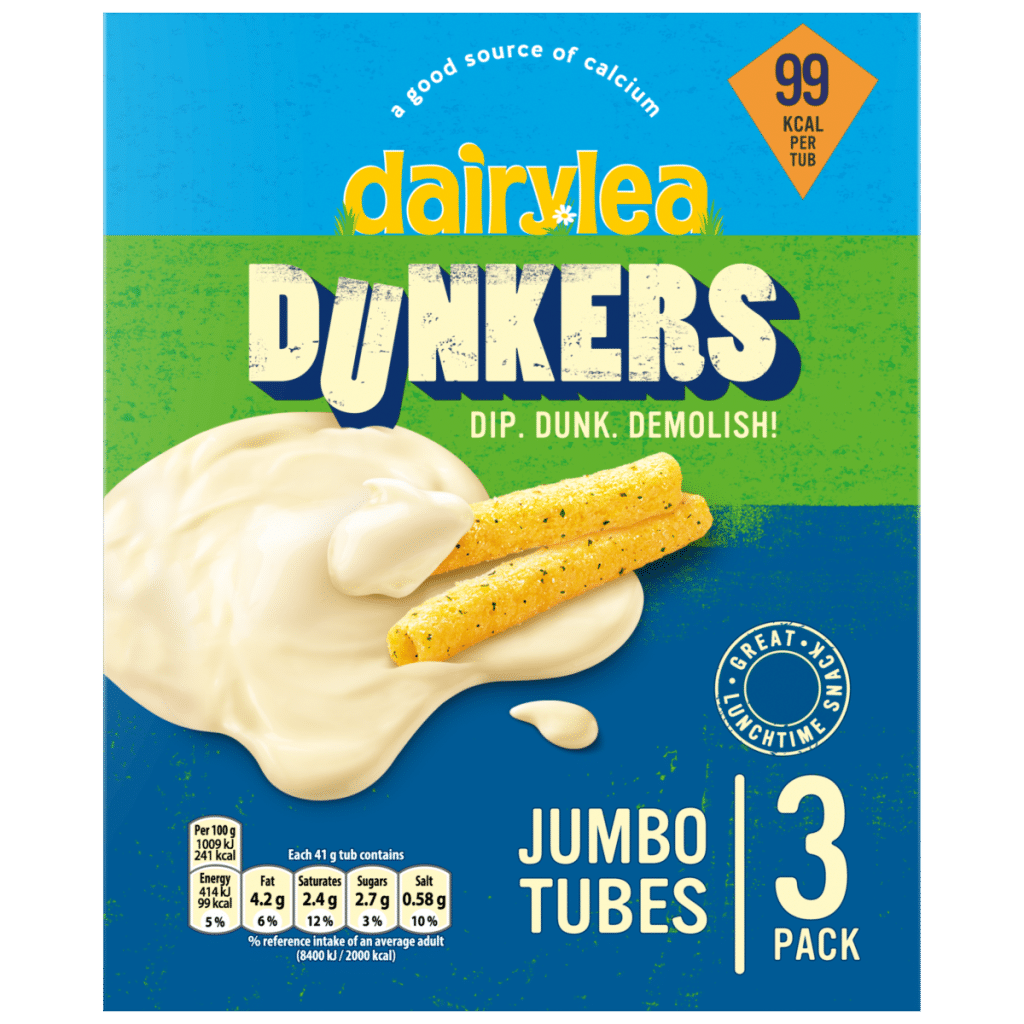 Dairylea Dunkers Jumbo Tubes Cheese Snack 3 pack Multipack (3 x 41g) 123 g