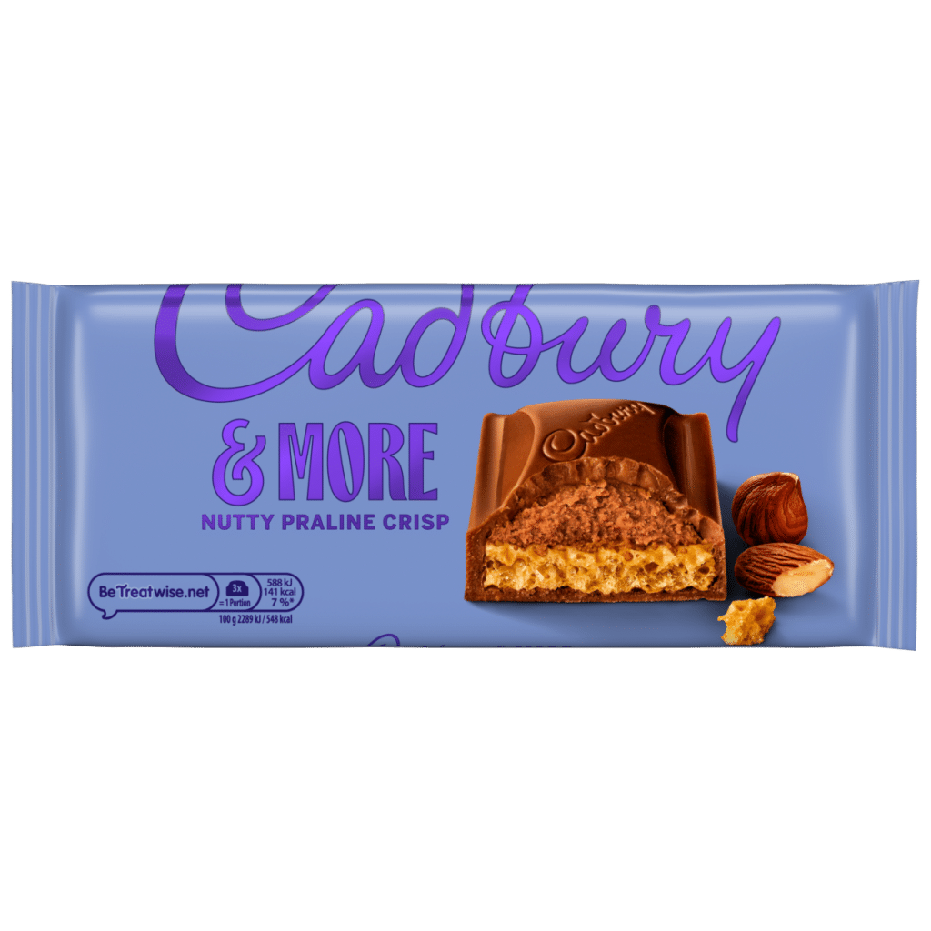 Cadbury &More Nutty Praline Crisp Chocolate Bar 180 g