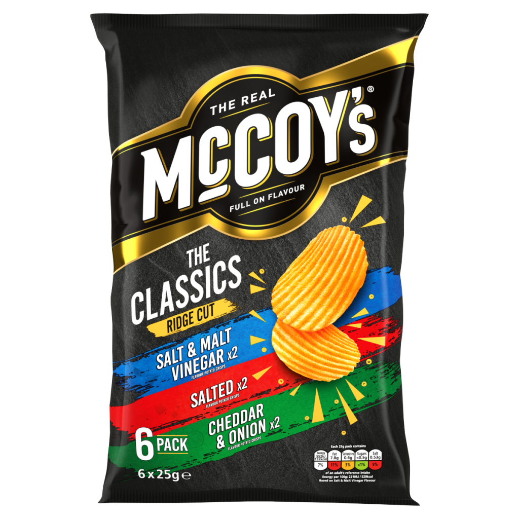 McCoy’s The Classic Ridge Cut Variety Multipack Crisps 6 x 25g