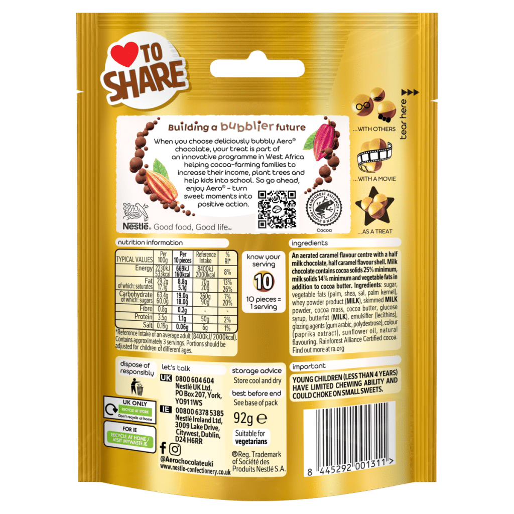 Aero Bubbles Milk Chocolate 92g