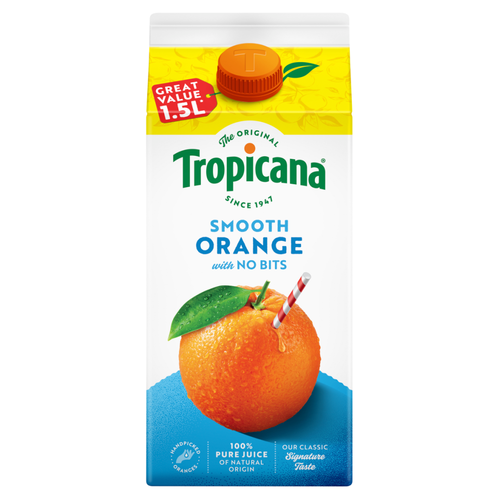 Tropicana Smooth Orange with No Bits 1.5L
