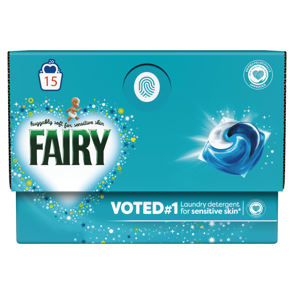 Fairy Non Bio Washing Liquid Pods, For Sensitive Skin 15 Washes
