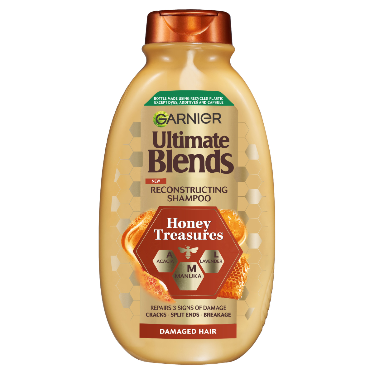 Garnier Ultimate Blends Honey Treasures Shampoo, AML Acacia + Manuka + Lavender, 400ml