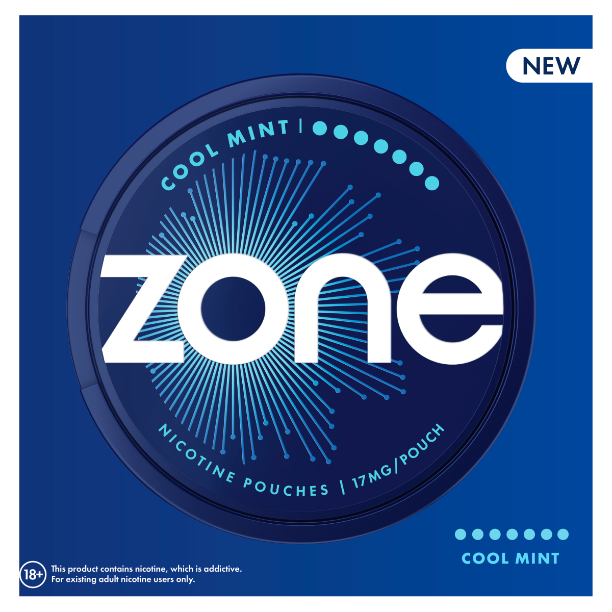 Zone Cool Mint Nicotine Pouches 17mg/Pouch