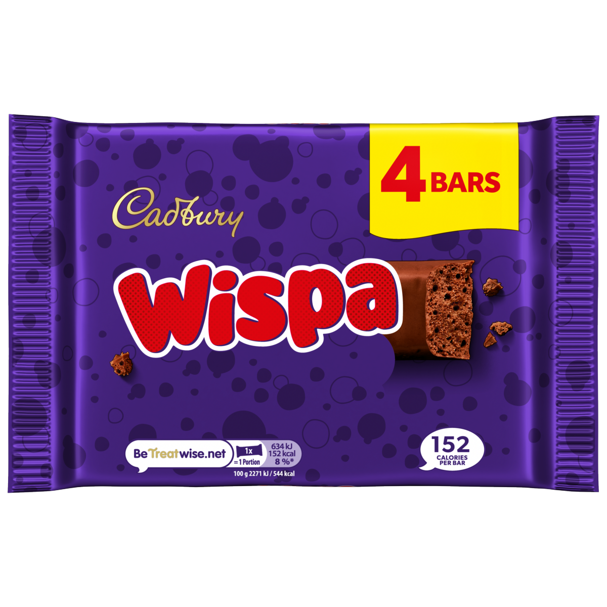 Cadbury Wispa Chocolate Bar 4 Pack Multipack (4×27.75g) 111 g