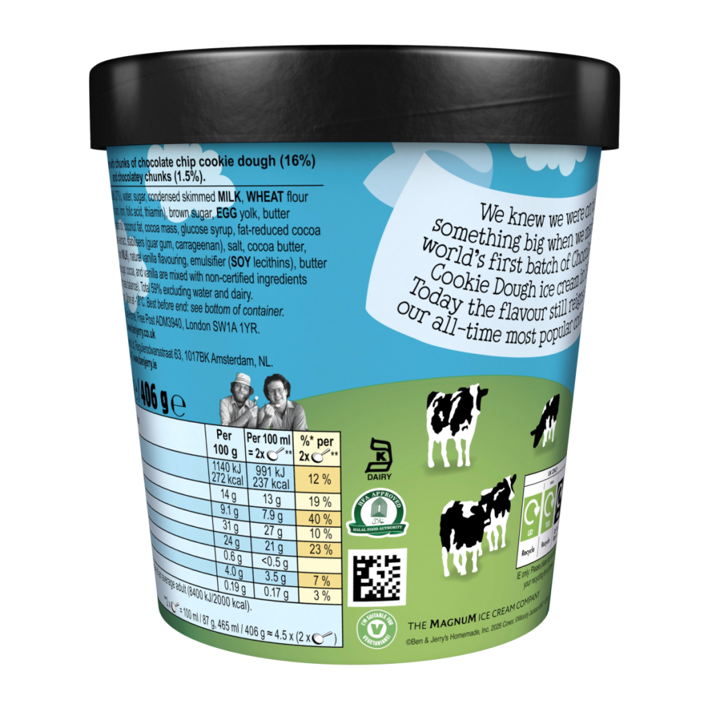 Ben & Jerry’s Cookie Dough Ice Cream Tub 465ml