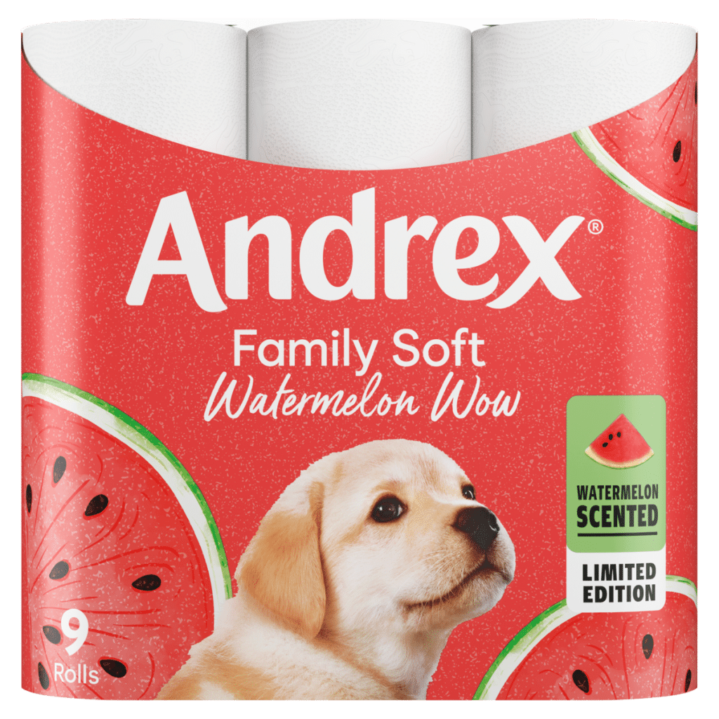 Andrex Limited Edition Family Soft Watermelon Wow 9 Rolls