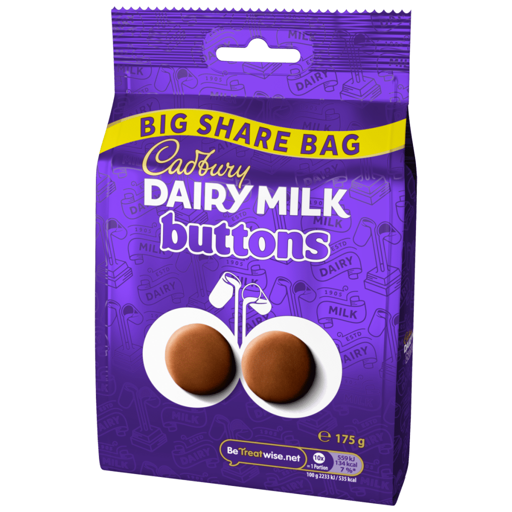 Cadbury Dairy Milk Chocolate Buttons Large Sharing Bag 175 g