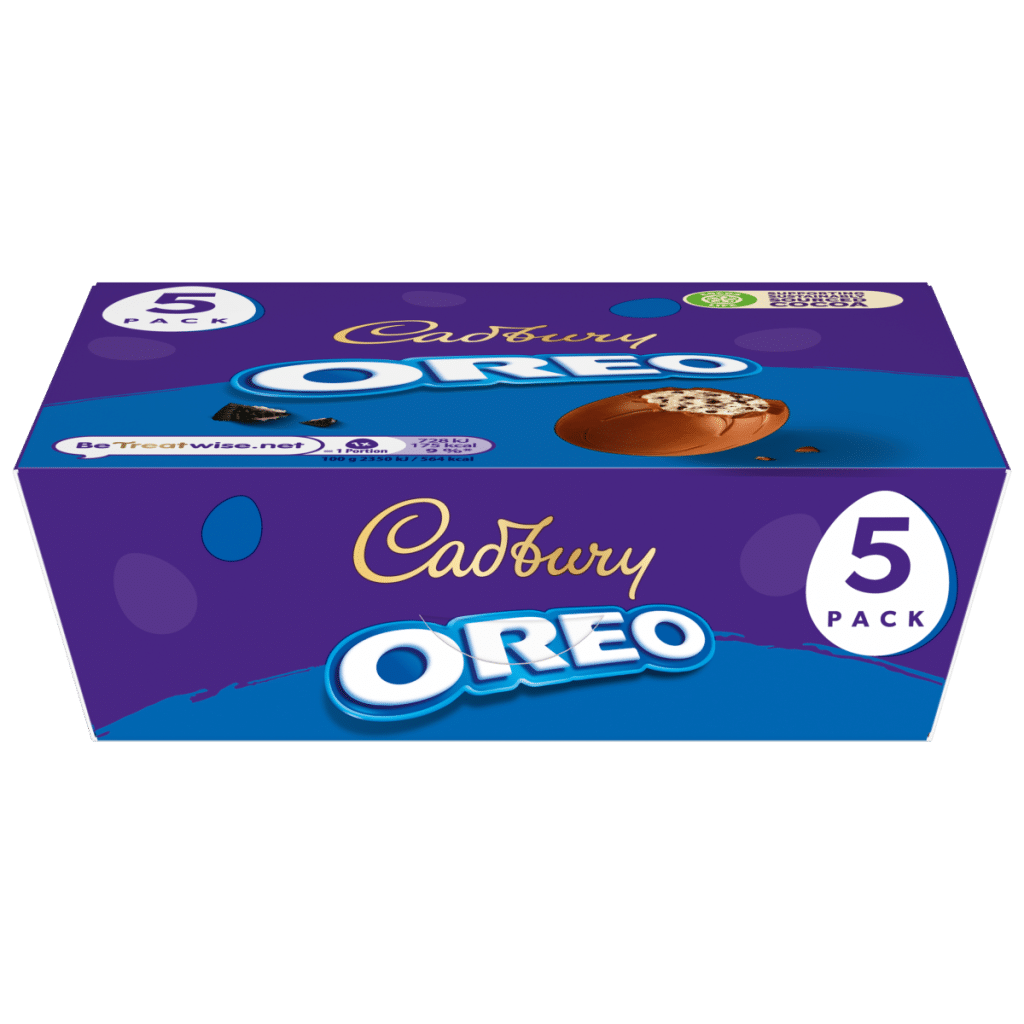 Cadbury Chocolate Oreo Eggs 5 Pack 155g (5 x 31g)
