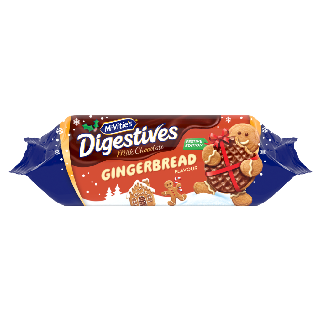 McVitie’s Digestives Festive Edition Gingerbread Flavour Milk Chocolate 266g