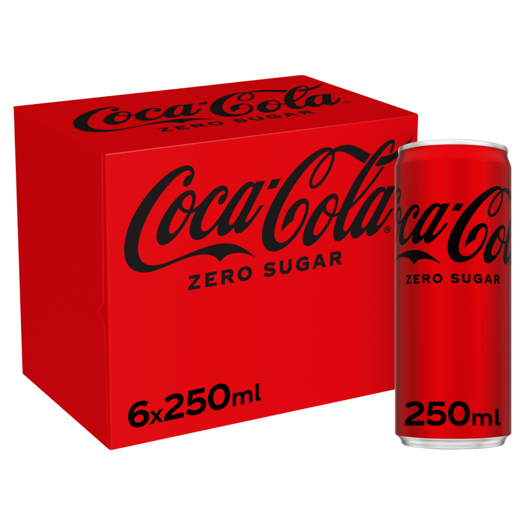 Coca-Cola Zero Sugar 6 x 250ml Cans