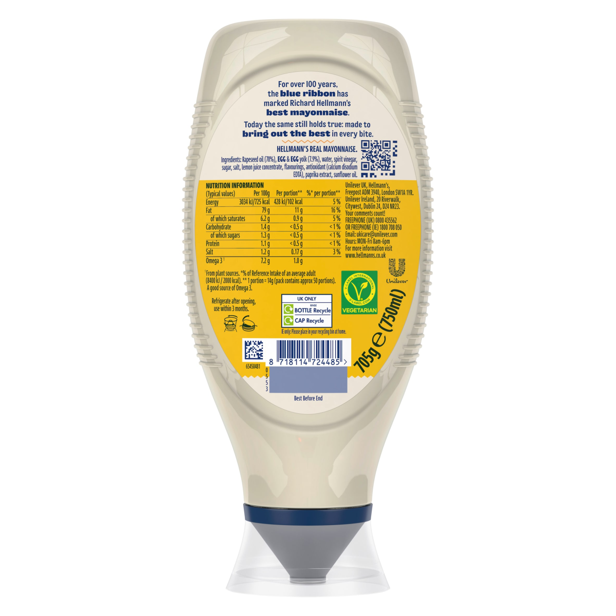 Hellmann’s Real Mayonnaise 750ml