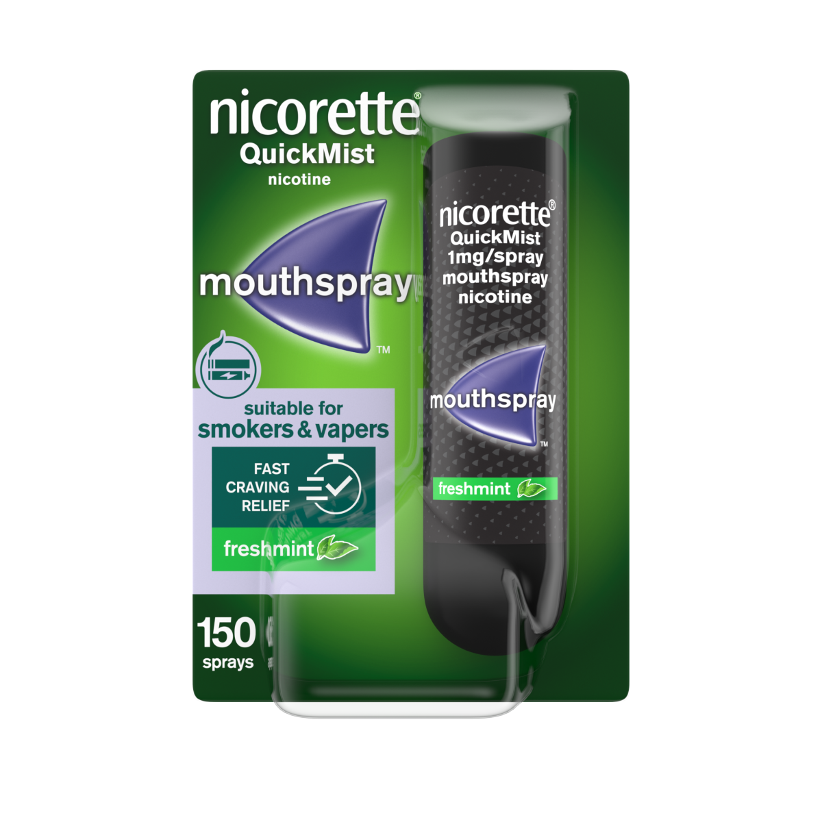 Nicorette Quickmist Freshmint Mouthspray 1 Unit, Quit Vaping Aid