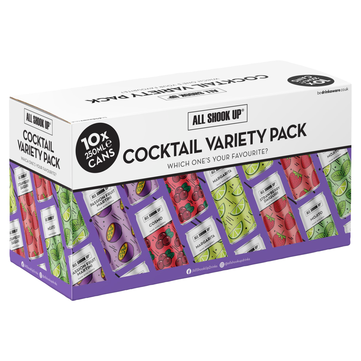 All Shook Up Cocktail Variety Pack 10 x 250ml