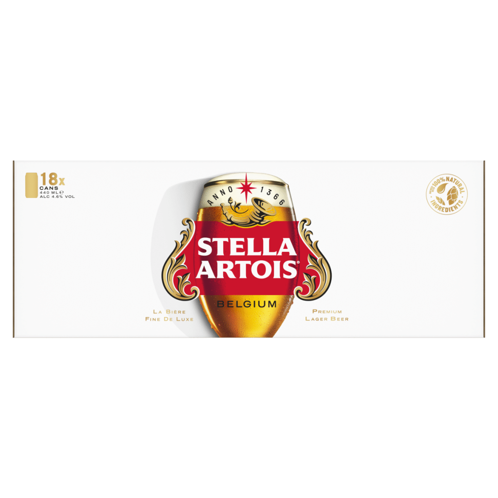 Stella Artois Belgium Premium Lager Beer 18 x 440ml