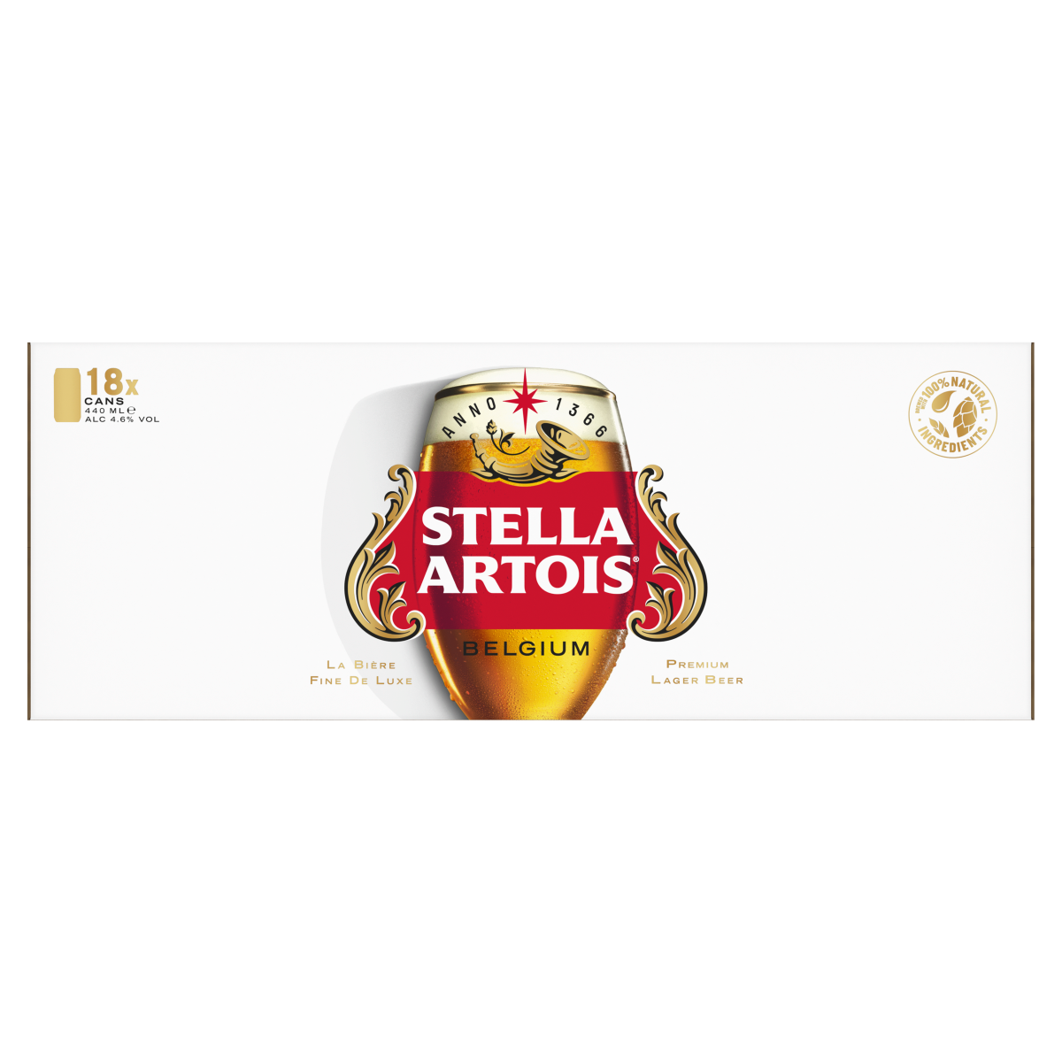 Stella Artois Belgium Premium Lager Beer 18 x 440ml
