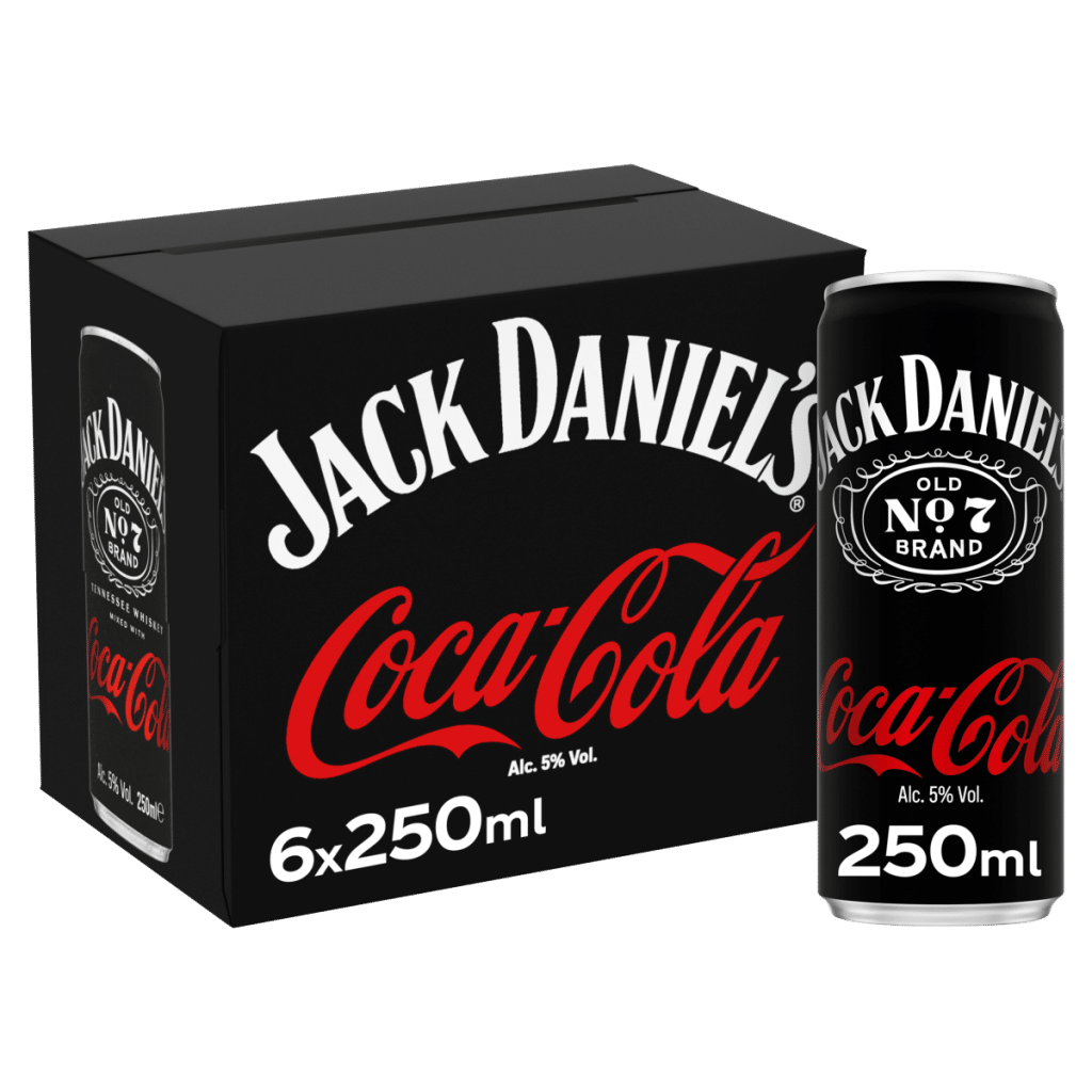 Jack Daniel’s & Coca-Cola 6 x 250ml Pre-Mixed Cans