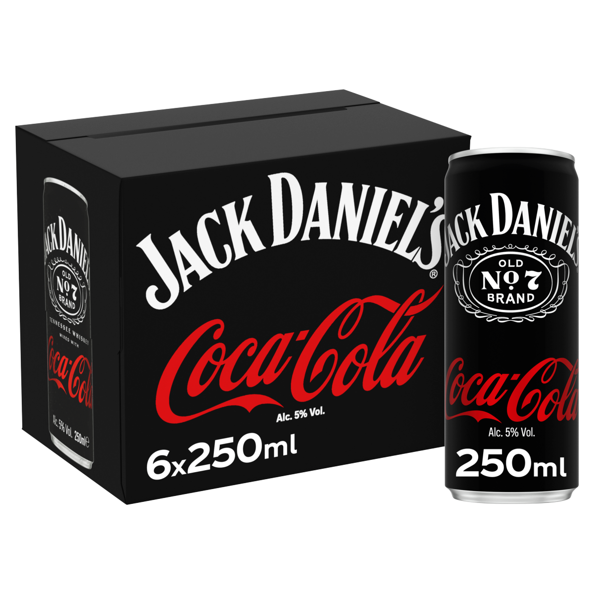 Jack Daniel’s & Coca-Cola 6 x 250ml Pre-Mixed Cans