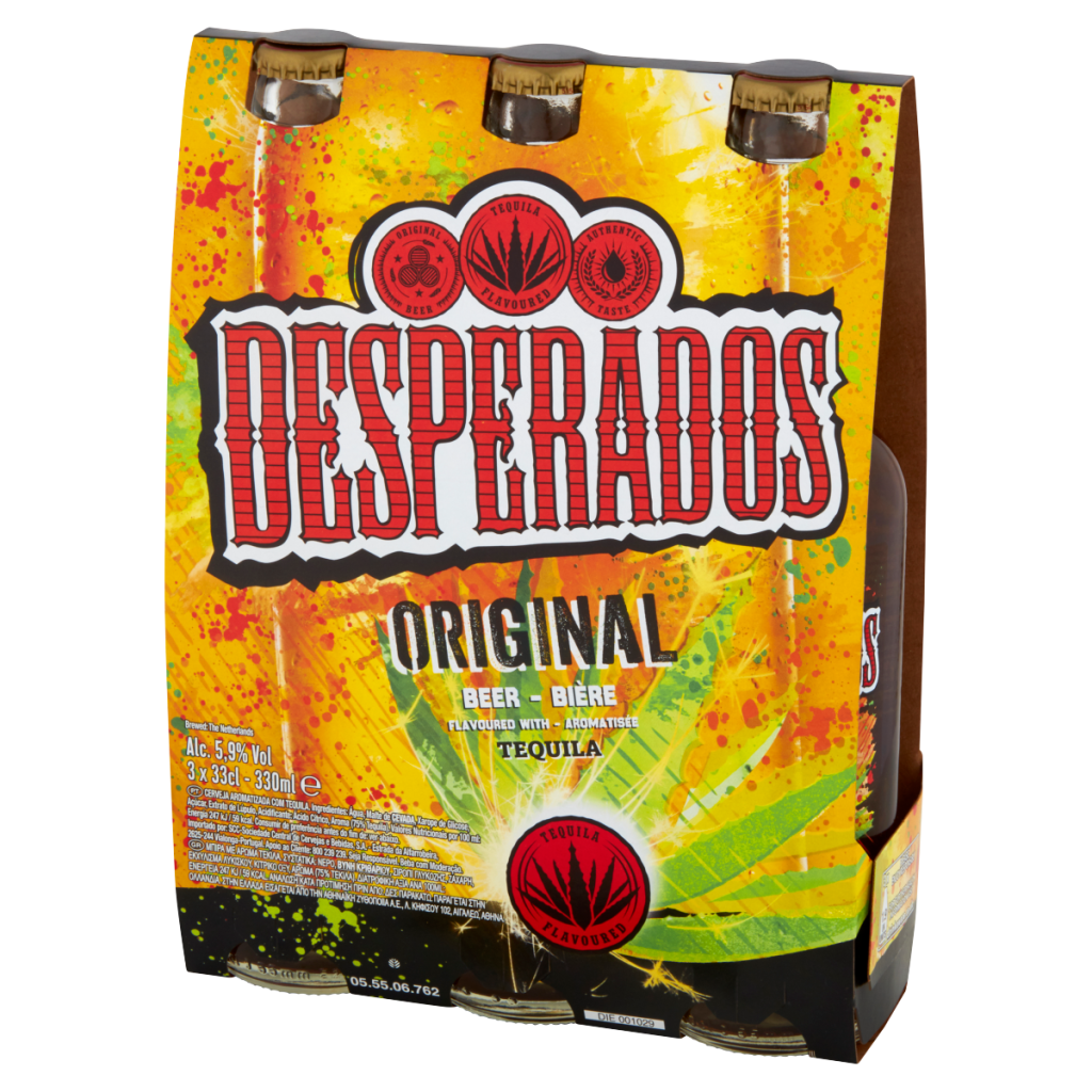 Desperados Tequila Lager Beer 3 x 330ml Bottles