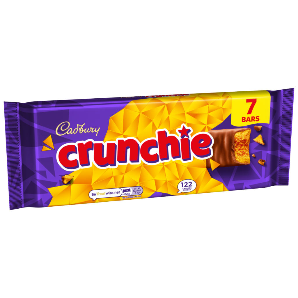 Cadbury Crunchie Chocolate Bar 7 Pack Multipack 182.7g (7 x 26.1g)