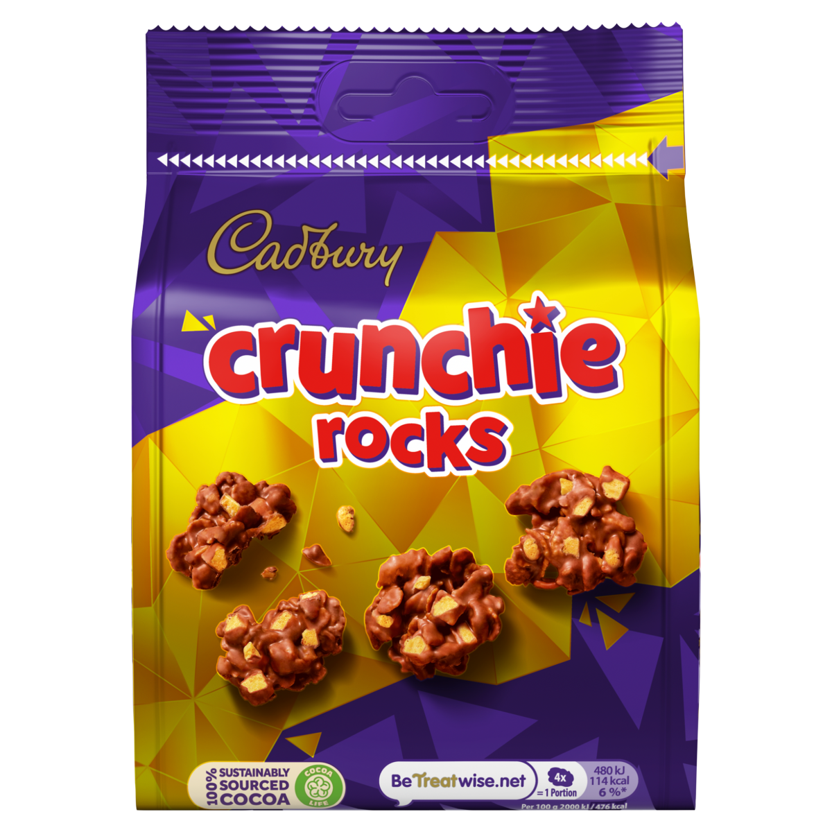 Cadbury Crunchie Rocks Chocolate Bag 100 g